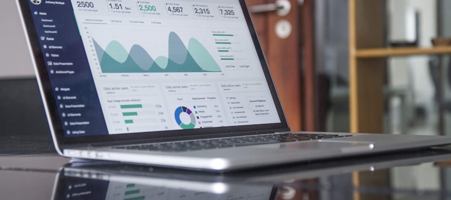 Growth metrics dashboard showing startup analytics and performance data on a screen
