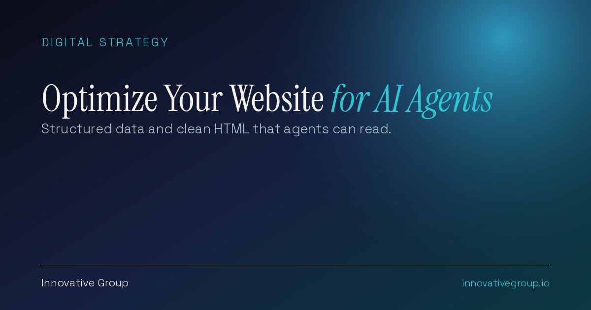 How to optimize your website for AI agents, with structured data and semantic HTML that AI agents and crawlers can read