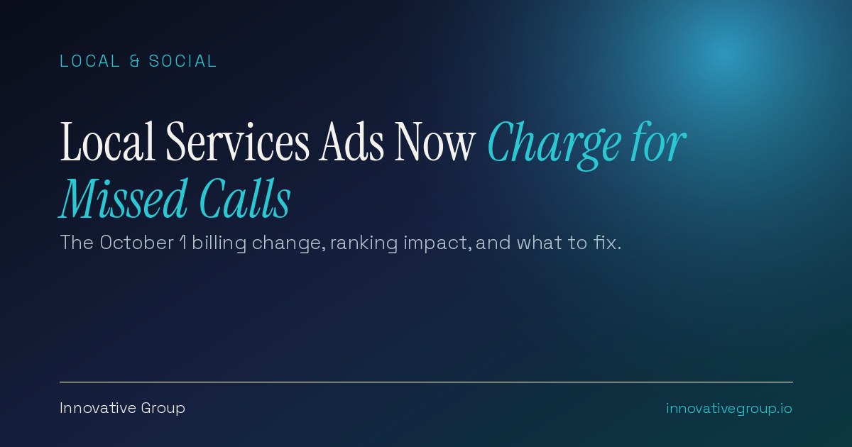Google Local Services Ads missed calls billing change showing a phone call timer passing 20 seconds and becoming a charged lead