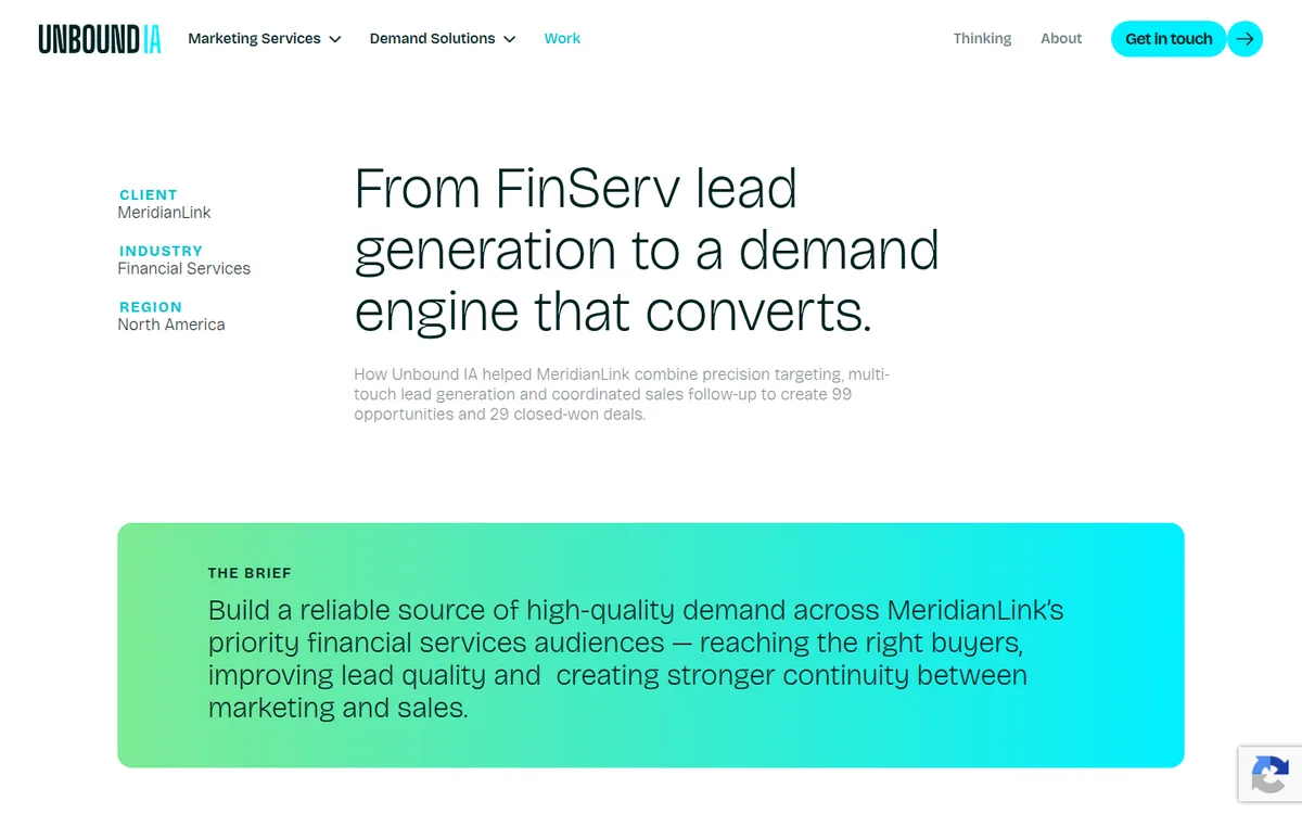 MeridianLink case study page